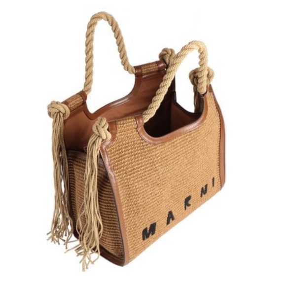 Marni Raffia Marcel Tote Bag - Picture 2 of 2